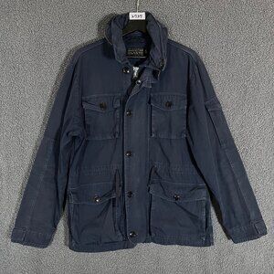J Crew NX-631 M65 Hooded Field Military Jacket - Men's Size M - Blue